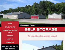 Tablet Screenshot of beaverdamselfstorage.com